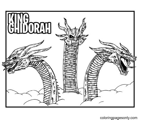 King Ghidorah Coloring Sheet Coloring Pages Porn Sex Picture