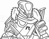 Destiny Drawing Titan Coloring Pages Body Game Cool Sheets sketch template