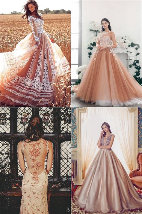 the 7 major color trends for fall reception gowns with