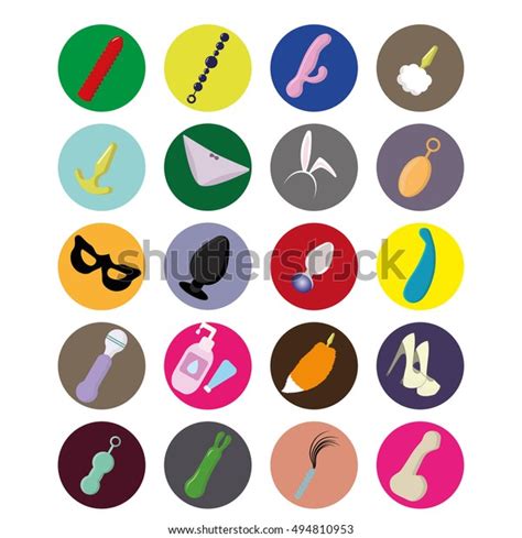 Sex Shop Vector Icons Symbols Set Stock Vector Royalty Free 494810953