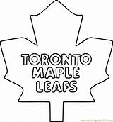 Toronto Maple Coloring Leafs Pages Logo Nhl Getcolorings Printable Coloringpages101 Color sketch template