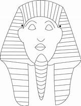 Pharaoh Coloring Mask Kids sketch template