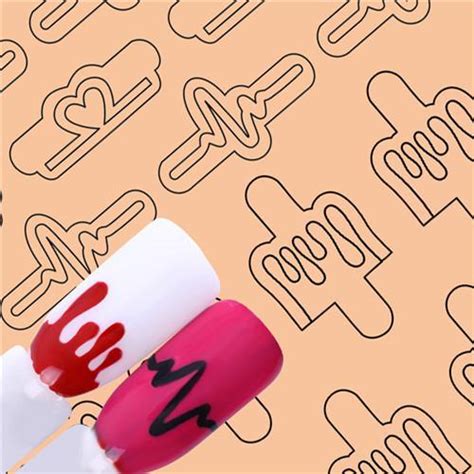 tipssheet diy nail vinyls nail art manicure stencil stickers stamp
