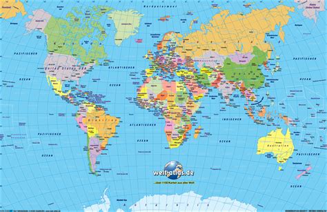 karte von welt politisch welt politisch karte auf welt atlasde