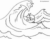 Coloring Wave Great Japan Coloringcrew Water Pages sketch template