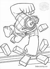 Ralph Coloring Pages Wreck Powerful Printable Bricks Drawing Adults Kids Getdrawings sketch template
