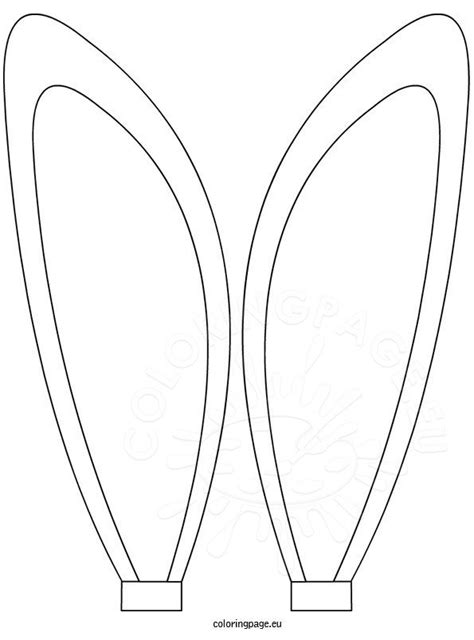 bunny ears coloring sheet coloring home