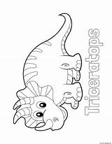Triceratops Easy sketch template