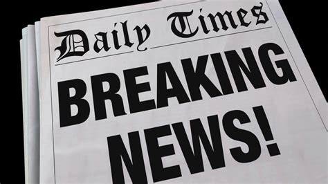 breaking news spinning newspaper headline   animation motion