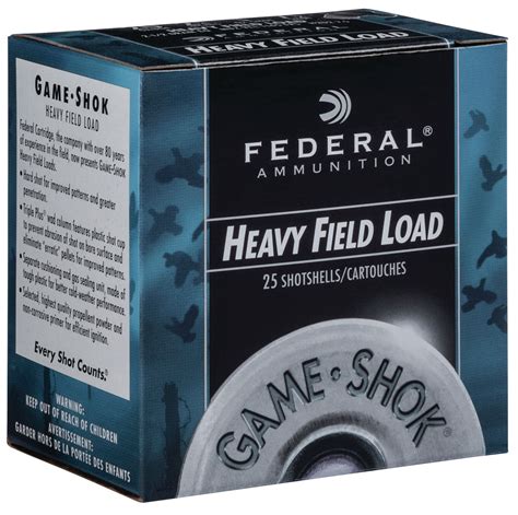 Federal H20275 Game Shok Heavy Field 20 Gauge 2 75 1 Oz 1165 Fps 7 5