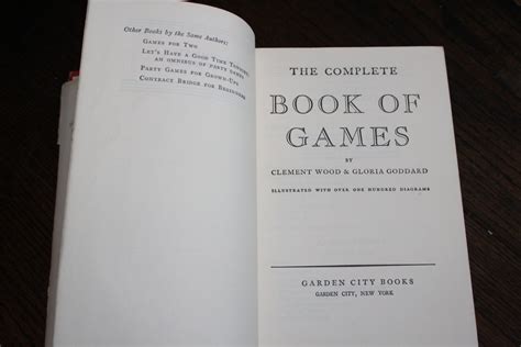 complete book  games  wood  goddard vintage