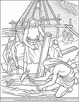 Noah Ark Coloring Thecatholickid Catholic Genesis sketch template