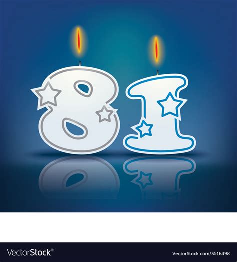 birthday candle number  royalty  vector image