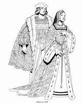 Kleurplaten Renascimento Kleidung Malvorlage 1510 Frankrijk Ausmalbild Stimmen Colorier Edupics sketch template