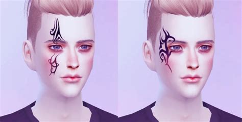 face tattoo   cloe sims sims  updates