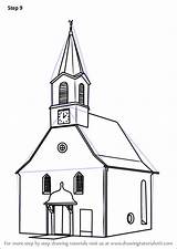 Church Building Draw Drawing Clipart Drawings Easy Christianity Step Sketch Coloring Template Sketches Kids Build Clip Learn Paintingvalley Library Steeple sketch template