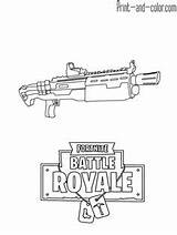 Fortnite Shotgun Kleurplaten Royale Armi Minigun Rifle Lama Gta Metselaars Feest Verf Videogames Masons Twitch Scar Tekeningen Stampabili Arma Pistola sketch template