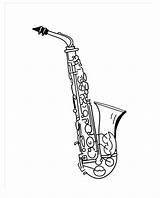 Saxophone Saxofon Tocando Saxofón sketch template