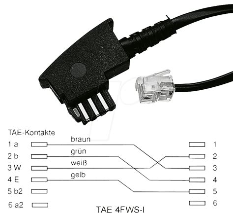 tae fws   tae connection cable  connector modular connector metres  reichelt