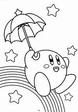 Kirby Coloring Pages Curse Rainbow sketch template