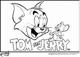 Tom Jerry Coloring Cartoons Pages Drawing Printable Kb Cat sketch template