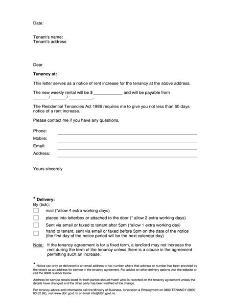 lease renewal letter with rent increase fill online
