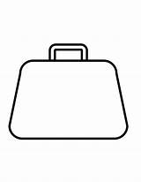 Purse Outline Coloring Clipart Clip Pages Printable Kids Library sketch template