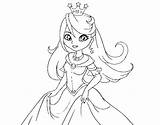 Princess Queen Coloring Coloringcrew sketch template