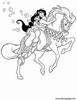 Horse Jasmine Coloring Aladdin Pages Disney Rides Huge Info Printable Book Print sketch template