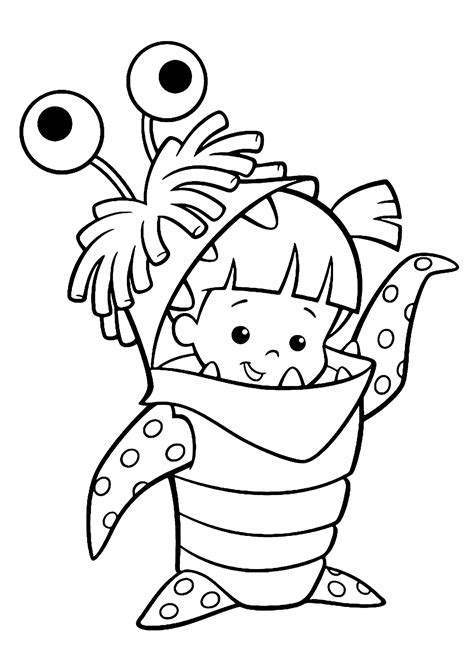 boo costume monster  coloring pages  kids printable