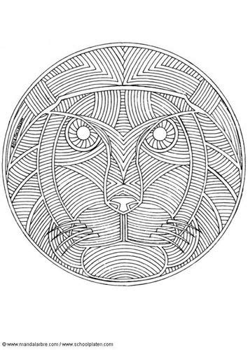 coloring page lion mandala img  coloriage mandala coloriage