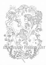 Fairy A3 Mermaid 420mm sketch template