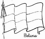 Bandera Bolivia Escudo Kantuta sketch template