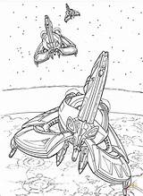 Coloring Pages Wars Star Spaceship Space Ship sketch template