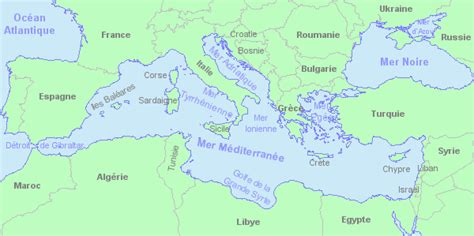 carte de la mediterranee voyage carte plan