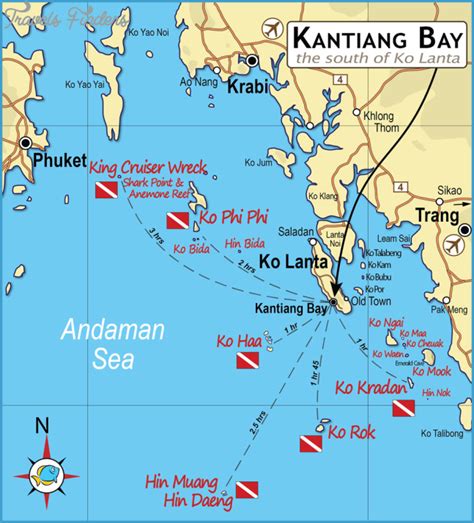 Map Of Koh Lanta Travelsfinders