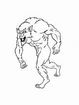 Coloring Goosebumps Werewolf sketch template