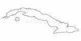 Cuba Map Outline Vector Illustration sketch template
