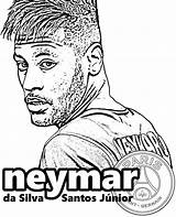 Neymar Para Colorir Coloring Pages Desenhos Psg Player Brasil sketch template