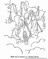 Heaven Elijah Coloring Pages Bible Chariot Kids Elisha Taken Fire School Sunday Sheets Colouring Stories Altar Printable Color Story Crafts sketch template