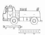 Fire Truck Coloring Part sketch template