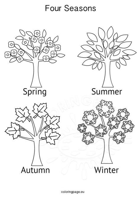 seasons activities  seasons tree coloring page tree coloring page