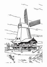 Kleurplaat Windmolens Windmills Kleurplaten Ausmalbilder Stemmen sketch template
