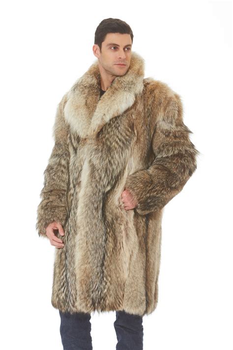 mens coyote coat notch collar madison avenue mall furs