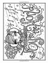 Coloring Pages Girls Whimsy Book Adult Christmas Fairies Visit sketch template