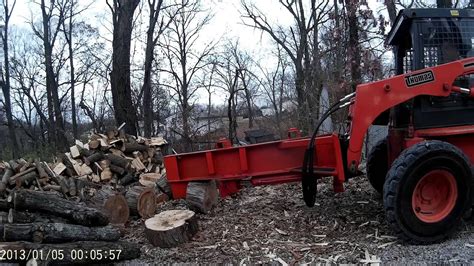 homemade skid steer log splitter  heavy duty youtube