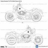 Harley Davidson Softail Flstn Deluxe Template Preview Templates sketch template