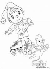 Noddy Oui Patinando Dibujosparacolorear Galinha Malvorlagen Lmi Coloriages Kolorowanki épinglé sketch template