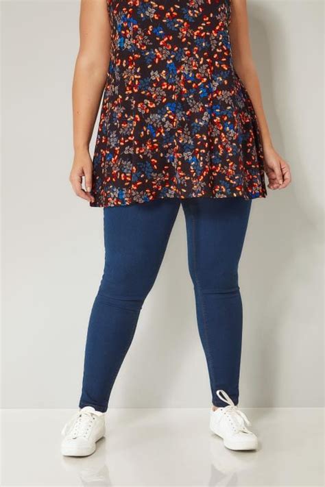 blue pull on jenny jeggings plus size 16 to 36