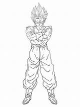 Vegito Coloring Pages Super Drawing Lineart Getdrawings Template Fusion Limitless Deviantart sketch template
